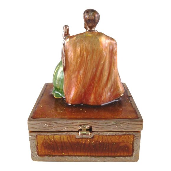 Bible Story Jesus Born Nativity Scene Pewter Jewelry Hinged Box - Picture 3 of 7